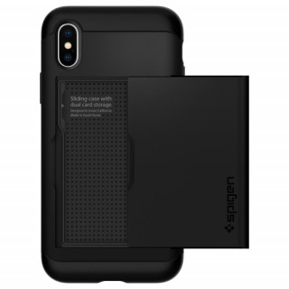 Spigen Slim Armor CS back cover, iPhone XS, Black Mobile