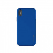 Hana Wing plastic  back cover, with card holder, iPhone XS, Blue 