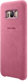 Samsung Galaxy S8 Alcantara leather back cover, Pink Mobile