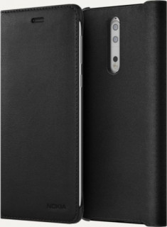 Nokia book cover leather case, Black Mobile