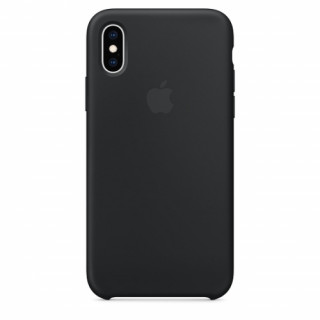 Apple iPhone XS silicone back cover, Black Mobile