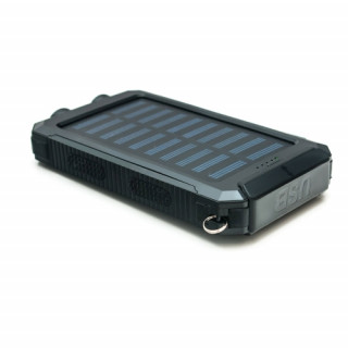 Q-Solar Cell, 10.000mAh solar powerbank, impact, drop, dust resistant, with LED light Mobile