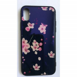 BH657 mobile case BLU-RAY glass Full Pink Flower Iphone X Mobile