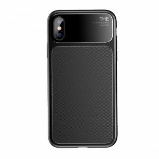 Baseus Khight silicone back cover, iPhone X, Black Mobile