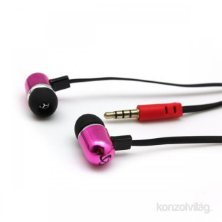 Sbox EP-044P pink microphone metal earphone Mobile