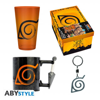 Abysse - Naruto Shippuden - darčeková sada - veľký pohár, 3D kľúčenka, 3D hrnček Merch