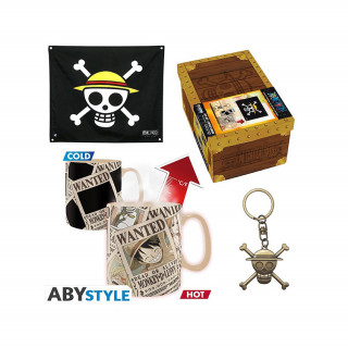 Abysse - One Piece - darčeková sada - vlajka, 3D kľúčenka, meniaci sa hrnček Merch