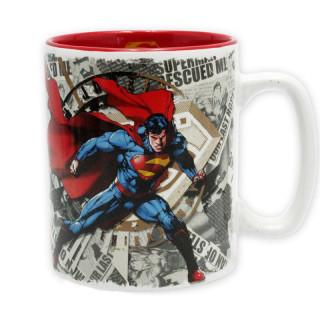 DC COMICS - Pck Mug + Keychains + Badges "Superman" Merch