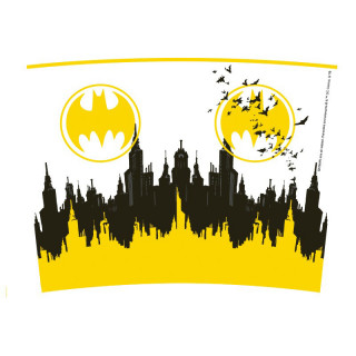 DC COMICS - Travel Mug "Batman" (white-yellow-black) Merch