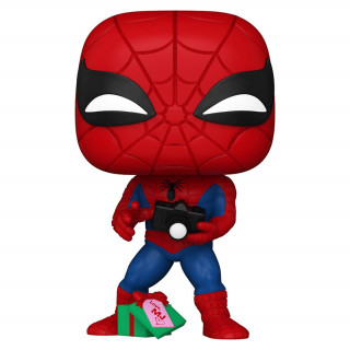 Funko Pop! #1441 Marvel: Holiday - Spider-Man with Open Gift Bobble-Head Vinyl Figura Merch