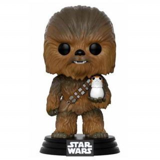 Funko Pop! #195 Bobble: Star Wars: E8 TLJ: Chewbacca w/ Porg Merch