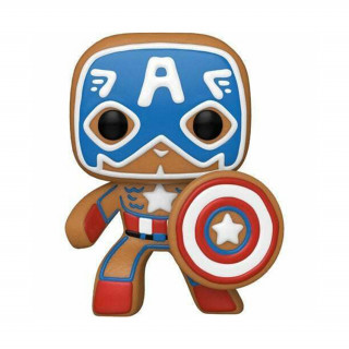 Funko Pop! Marvel: Holiday - Gingerbread Captain America #933 Bobble-Head Vinyl Figúrka Merch