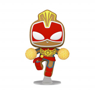 Funko Pop! Marvel: Holiday - Gingerbread Captain Marvel #936 Bobble-Head Vinyl Figúrka Merch