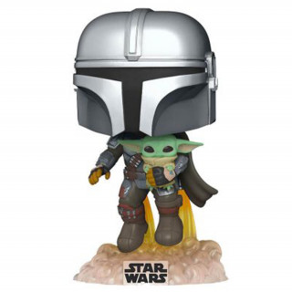 Funko Pop! #402 Star Wars: The Mandalorian- Mando Flying w/Jet Merch