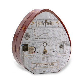 HARRY POTTER - Pck Glass + Keychain 3D + Mug HC "Hogwarts" EXCLUSIVE Merch