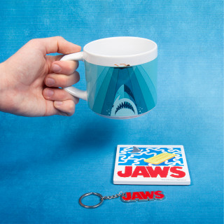 Jaws hrnček, podložka a kľúčenka - 250 ml Merch