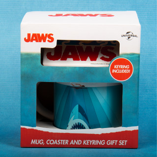 Jaws hrnček, podložka a kľúčenka - 250 ml Merch