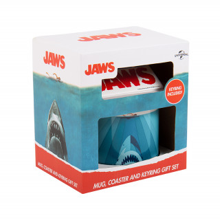 Jaws hrnček, podložka a kľúčenka - 250 ml Merch