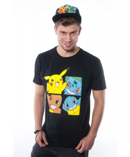 Pokemon - Kanto Starters T-shirt (black) M Merch