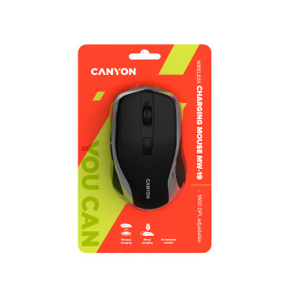 Canyon MW-19 myš Všestranný RF Wireless + USB Type-A Optický 1600 DPI PC