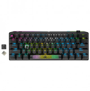 Corsair K70 PRO MINI WIRELESS RGB 60% klávesnica RF Wireless + Bluetooth QWERTY Anglický Čierna PC