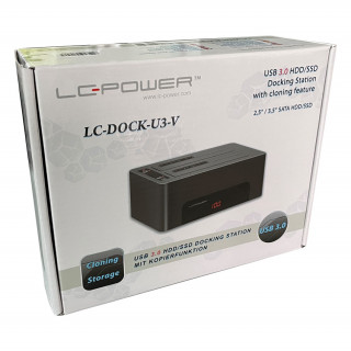 LC-Power LC-DOCK-U3-V dokovacia stanica pre úložné jednotky USB 3.2 Gen 1 (3.1 Gen 1) Type-B Čierna PC