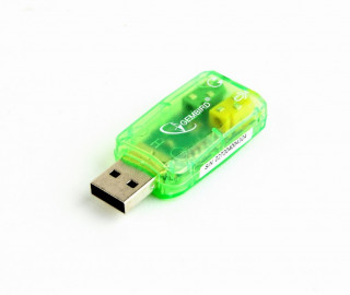 Gembird SC-USB-01 káblová redukcia 3,5 mm Zelená PC