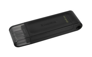 Kingston Technology DataTraveler 70 USB kľúč 64 GB USB Typ-C 3.2 Gen 1 (3.1 Gen 1) Čierna PC