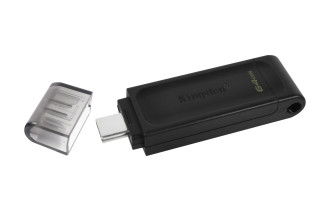 Kingston Technology DataTraveler 70 USB kľúč 64 GB USB Typ-C 3.2 Gen 1 (3.1 Gen 1) Čierna PC