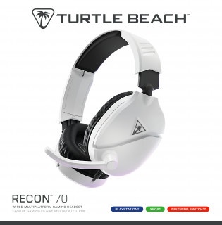 Turtle Beach Recon 70 Slúchadlá s mikrofónom - Biela PC