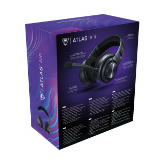 Turtle Beach Atlas Air Slúchadlá s mikrofónom Káblový a bezdrôtový Pres hlavu Hranie Bluetooth Čierna PC