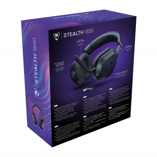 Turtle Beach Stealth 600 Gen 3 Slúchadlá s mikrofónom Bezdrôtový Pres hlavu Hranie Bluetooth Čierna PC