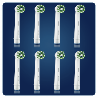 Oral-B CrossAction náhradné hlavice 8 ks - Biele Home