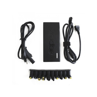 APPROX Notebook adapter 90W - automatic control, 9 types of plugs, black Home