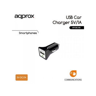 APPROX Car phone charger - 1 pcs USB2.0, 5V/1A, black Home