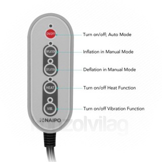 Naipo massager Waist - MGBK-Q1 (heatable, vibration function, 2 massage heads, adjustable height) Home