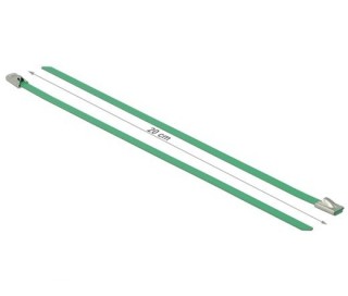 Delock stainless steel Cable bundles Length 200 x Width 4.6 mm green 10 pcs Home