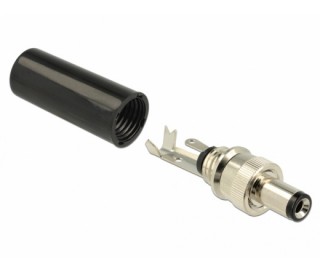 Delock DC connector male with plug size 5.5 x 2.1 mm and length 9.5 mm Home