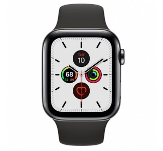 Apple Watch Series GPS+Cellular smart watch, 44mm,Stainless steel, Gray/Black Mobile