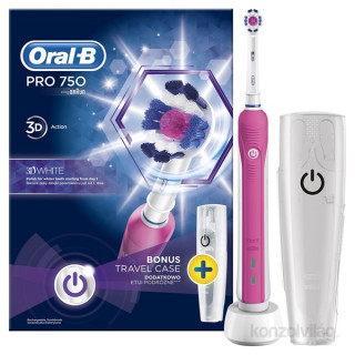 Oral-B PRO 750 3D White electric toothbrush + travel case  Home