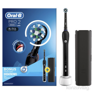 Oral-B PRO 2 2500 black Cross Action electric toothbrush with head Home