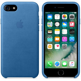 Apple IPhone Azure blue leather case Mobile