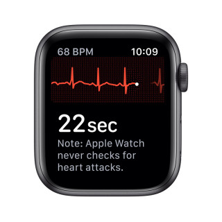 Apple Watch Series GPS, 44mm Space Grey aluminum Case with Black Sport Band S/M M/L Mobile