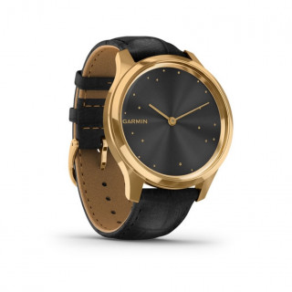 vívomove Luxe Black-24K Gold Black  leather strap Mobile