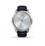 vívomove Luxe matt silver Navy Bluewith leather strap, silver buckle thumbnail