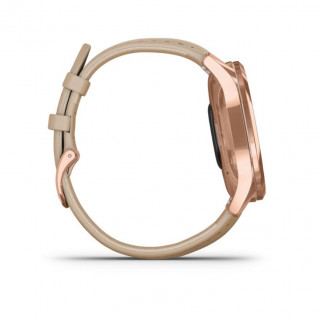 vívomove Luxe Rose Gold  leather strap, 18K Gold buckle Mobile