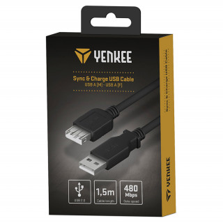 YENKEE YCU 014 BK kábel USB A (M) - USB A (F). Mobile