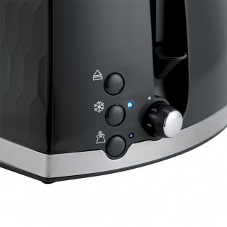 Russell Hobbs 26061-56/RH Honeycomb Black Toaster Home