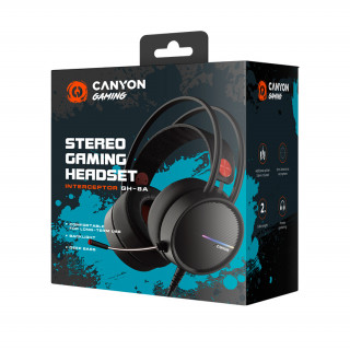 Canyon GH-8A Interceptor Gaming Náhlavná súprava čierno-oranžová (CND-SGHS8A) PC