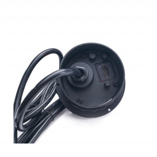 TOO GPS-103-1B IP20, 1x 2P+F, USB-A, Type-C, Qi charging, HDMI, black, desk-mounted socket distributor PC